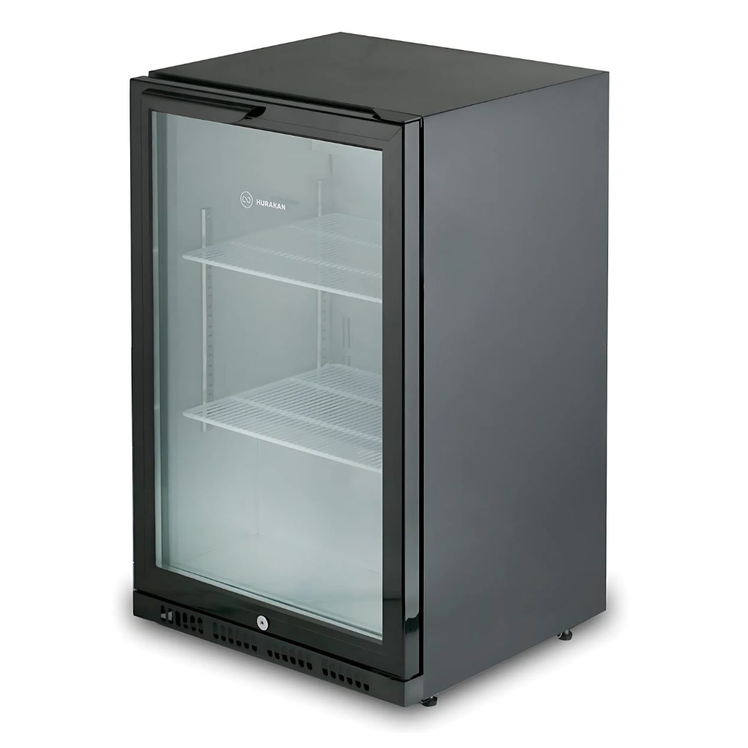 Шафа холодильна барна HURAKAN HKN-DB125H НА 115 Л, скляні розпашні двері 865 ММ